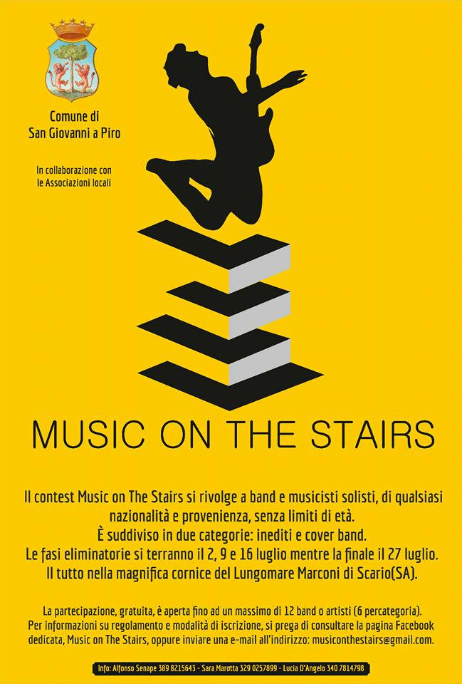 Scario: al via dal 2 luglio il contest musicale “Music on The Stairs”