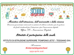 Teggiano: successo dell’Istituto Superiore “Pomponio Leto” all’Italian Internet Day