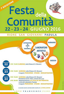 Padula: al via domani la “Festa della Comunità” nel Rione San Giovanni