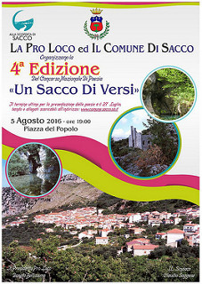 Sacco: il 5 agosto ritorna il Premio Nazionale di Poesia “Un sacco di versi”