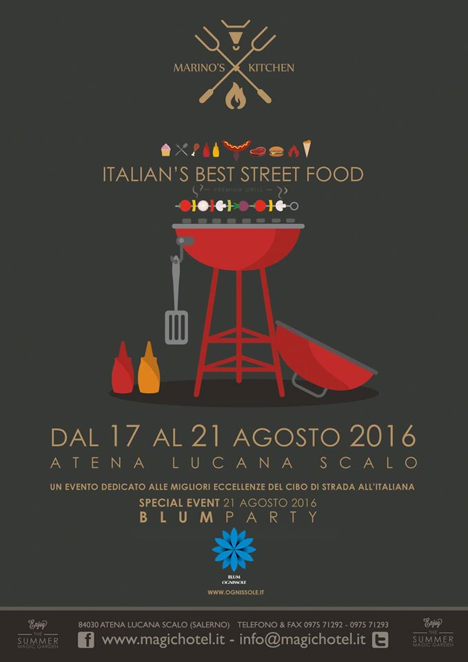 Atena Lucana: al via, al Magic Hotel, “Marino’s Kitchen – Italian’s Best Street Food”