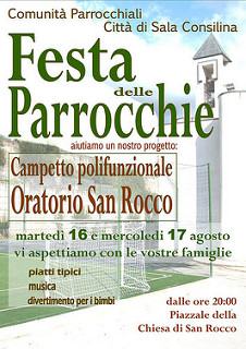 Sala Consilina: il 16 e 17 agosto la “Festa delle parrocchie”