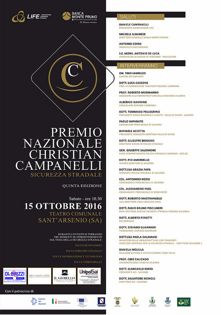 Sant’Arsenio: il 15 ottobre la V edizione del Premio Nazionale Christian Campanelli