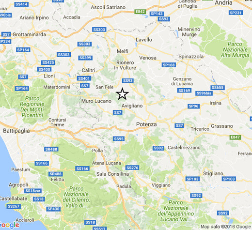 Notte di paura in Basilicata. Scossa di terremoto, magnitudo 3.4