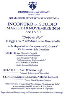 Sala Consilina: l’8 novembre “Dopo di noi”, incontro di formazione sulla legge 112/16