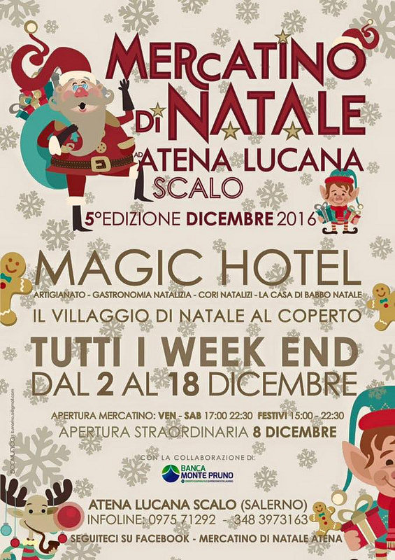 Dal 2 al 18 dicembre, al Magic Hotel di Atena Lucana, torna il “Mercatino di Natale”