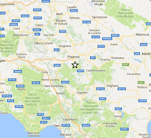 Terremoto in provincia di Potenza. Magnitudo 3.8. Avvertito anche nel Vallo di Diano