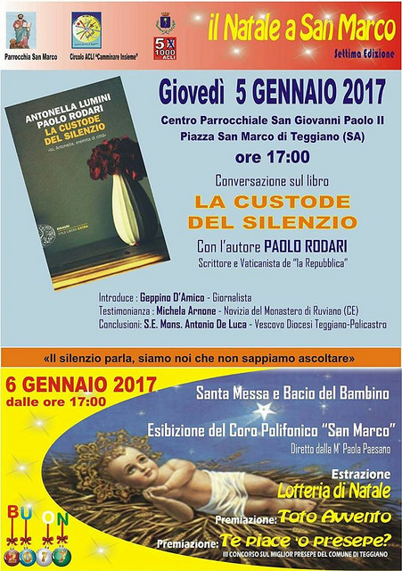 Teggiano: domani la presentazione del libro “La Custode del Silenzio” di Paolo Rodari