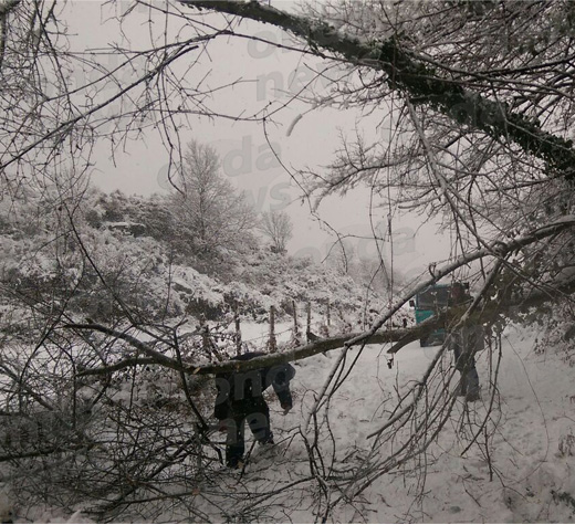 sacco agricoltore bloccato dalla neve evidenza