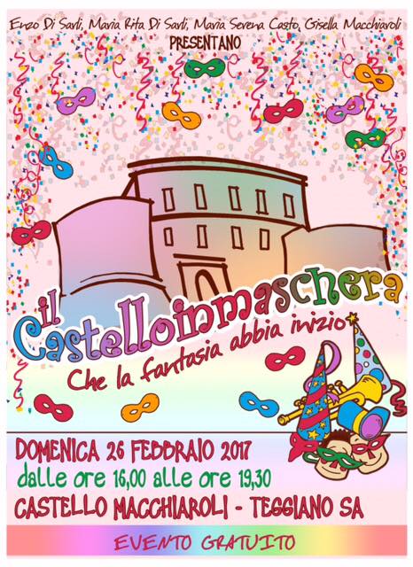 Teggiano: il 26 febbraio “Carnevale di corte” presso il Castello Macchiaroli