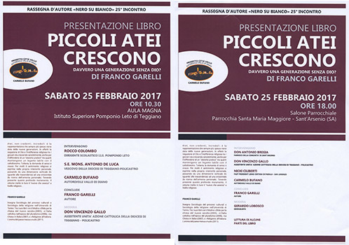 Domani doppia presentazione del libro “Piccoli atei crescono” di Franco Garelli