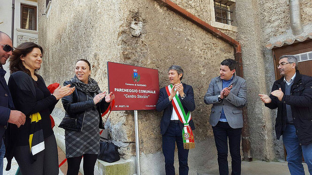 Sassano: inaugurato il parcheggio “Centro Storico”. Pellegrino:”Un’opera che migliora il paese”