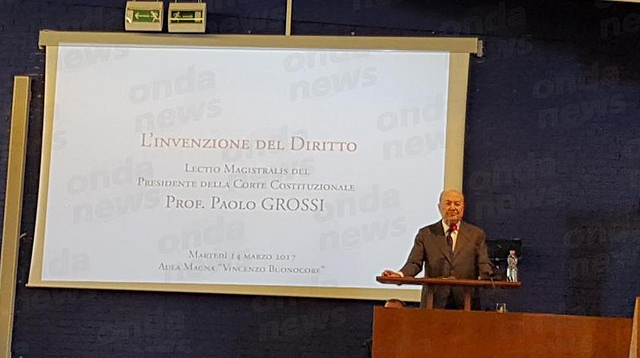 Il Presidente della Corte Costituzionale Paolo Grossi visita l’Università degli Studi di Salerno