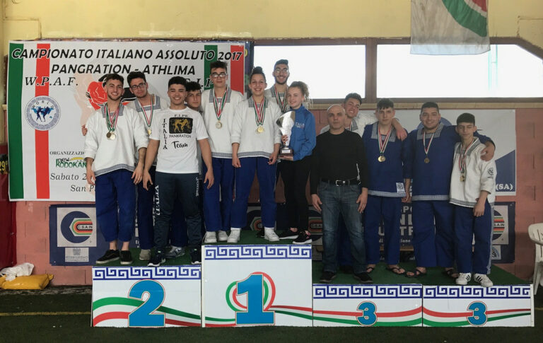 Campionato Italiano di Pangration a San Pietro al Tanagro.La New Kodokan conquista il primo posto