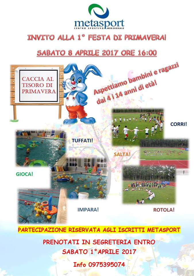 San Rufo: domani Metasport organizza la prima edizione della “Festa di Primavera”