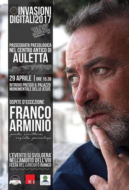 Auletta: il 29 aprile il paesologo Franco Arminio ospite delle “Invasioni Digitali”