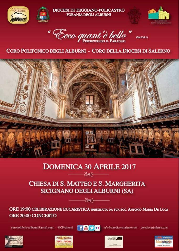 Il Coro della Diocesi di Salerno e il Coro Polifonico degli Alburni si uniscono in un gemellaggio