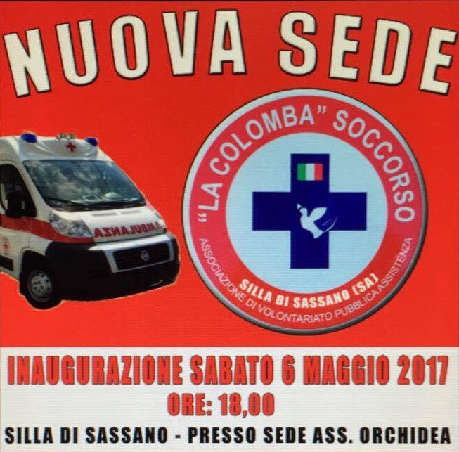 Sassano: domani inaugurazione della nuova sede dell’associazione “La Colomba Soccorso”