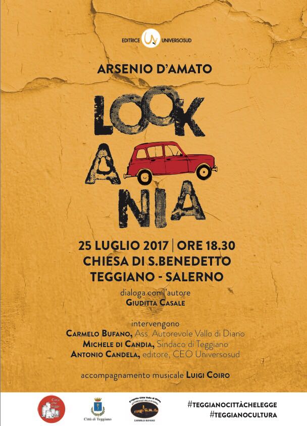 Teggiano: il 25 luglio presentazione del libro “LOOKania” di Arsenio D’Amato