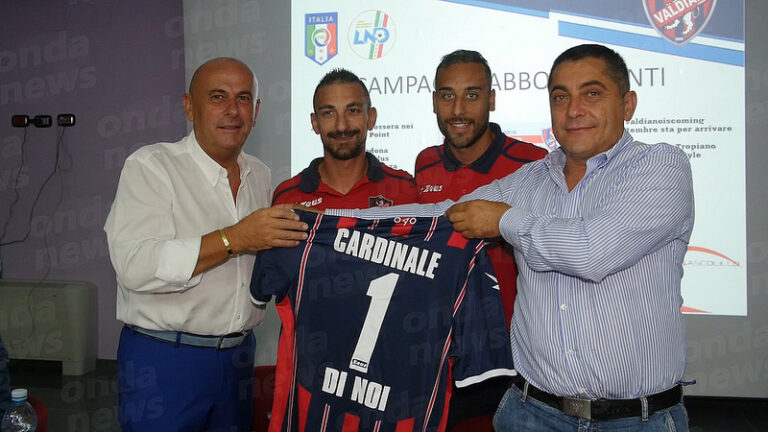 Calcio, presentata la nuova squadra del Valdiano. Il patron Cardinale:”Saremo protagonisti”