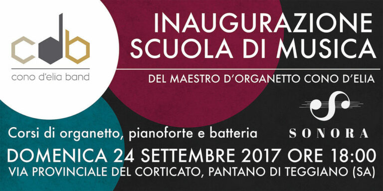 Teggiano: il 24 settembre inaugurazione della scuola di musica del Maestro Cono D’Elia