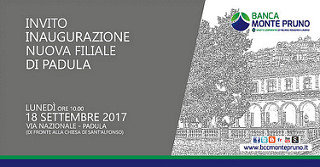 Padula: tutto pronto per l’apertura della nuova filiale della Banca Monte Pruno