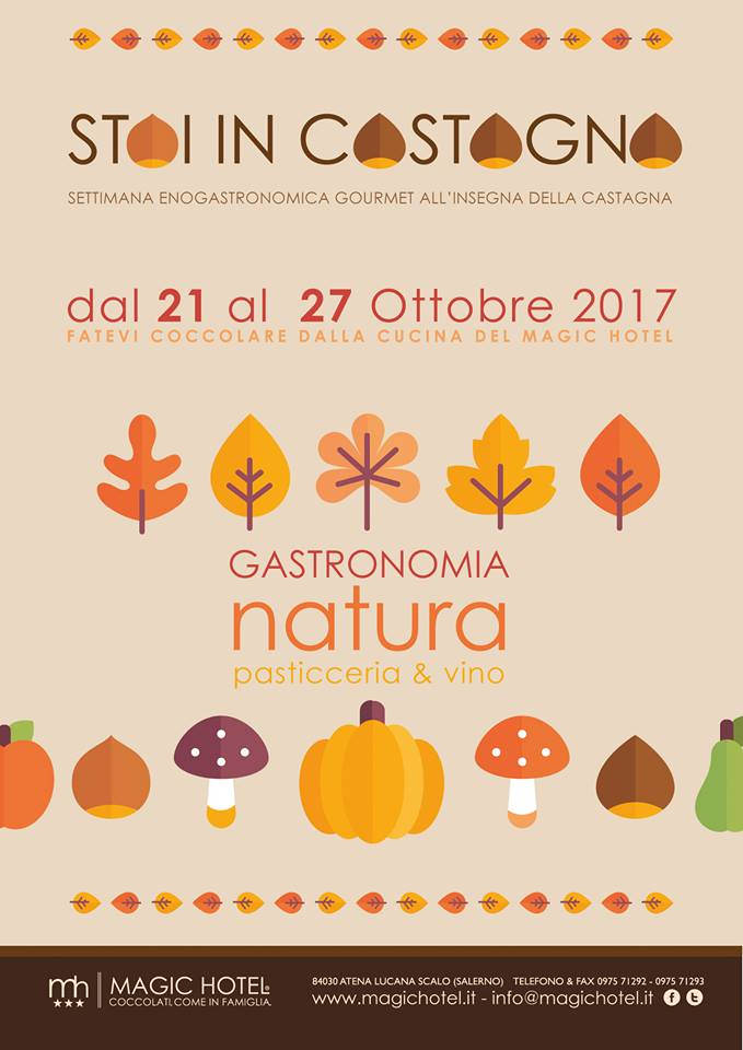 Al Magic Hotel di Atena Lucana, dal 21 al 27 ottobre, arriva l’autunno con “Stai in castagna”