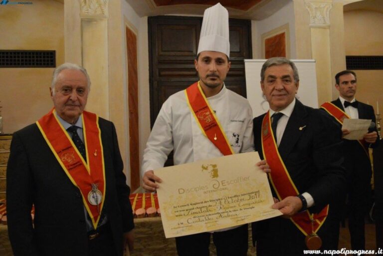 Ad Andrea Contaldo,chef che ha formato tanti allievi della Valle del Sele, il riconoscimento “Escoffier”