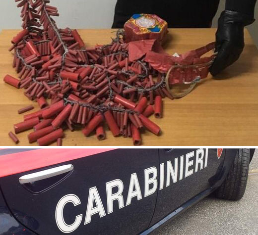 fuochi pirotecnici sequestro carabinieri-evidenza