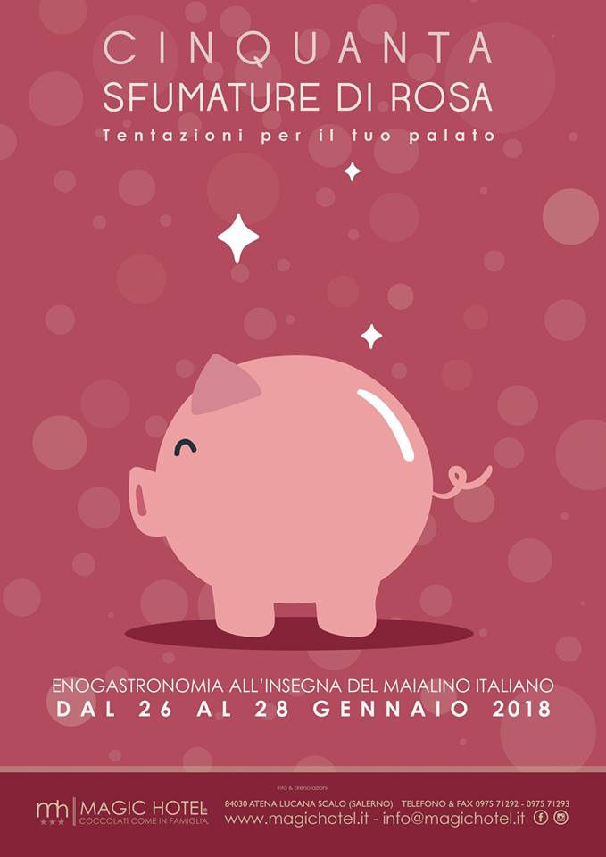 Dal 26 al 28 gennaio al Magic Hotel di Atena Lucana appuntamento con “Cinquanta sfumature di rosa”