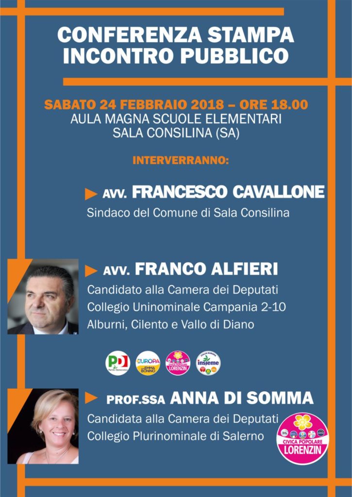 Elezioni politiche. Domani Anna Di Somma per lista Civica Popolare incontra i cittadini a Sala Consilina