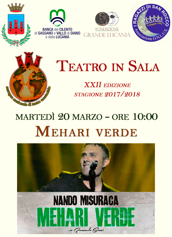 Teatro in Sala. Il 20 marzo il cantautore Nando Misuraca incontra gli studenti del “Cicerone”