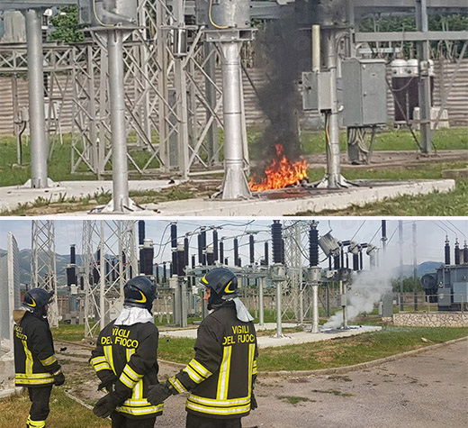 ev incendio centrale enel padula