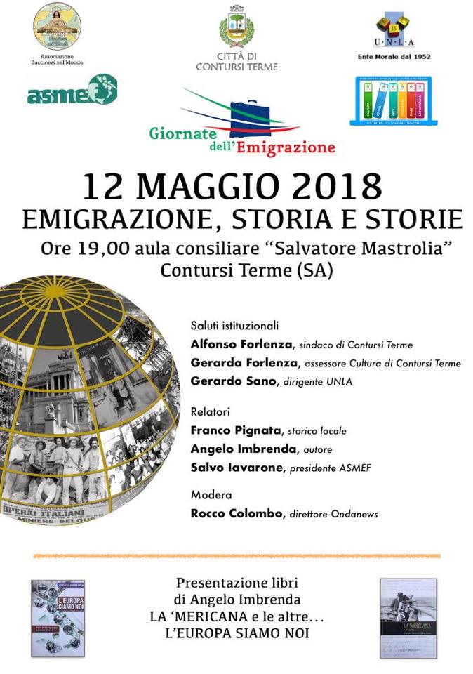 Domani a Contursi Terme si parla di sacrifici e rinunce nell’evento “Emigrazione, storia e storie”