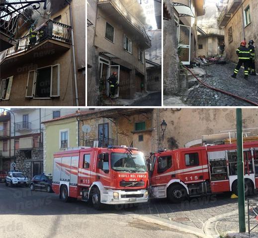 incendio casa teggiano evidenza