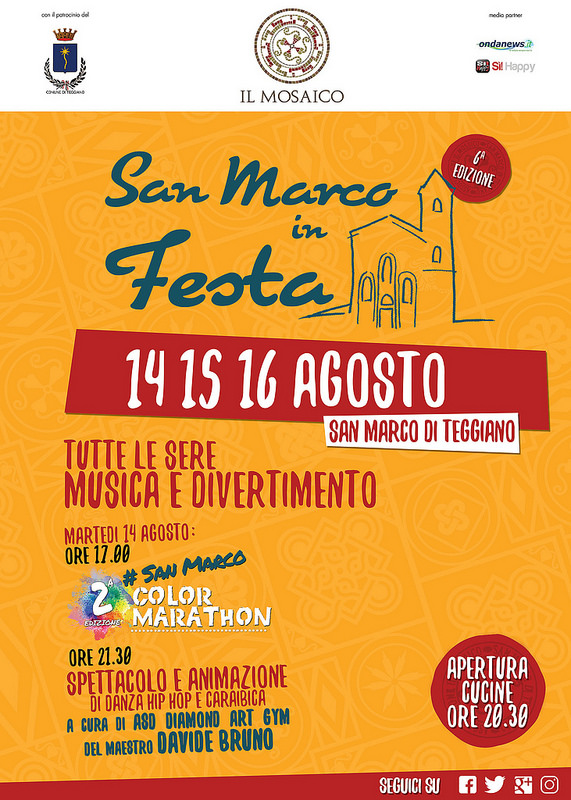 Tutto pronto a Teggiano per la sesta edizione di “San Marco in Festa”. Appuntamento dal 14 al 16 agosto