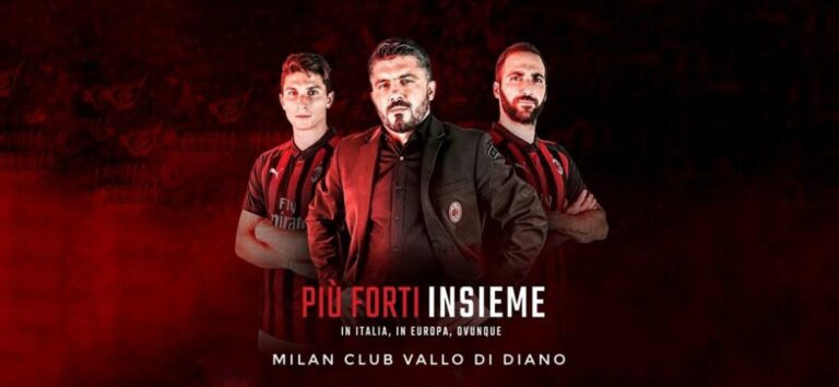 Nasce il Milan Club Vallo di Diano.Il 15 settembre a San Pietro al Tanagro incontro dei tifosi rossoneri