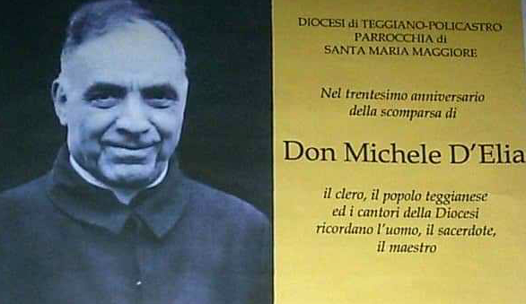 Teggiano: il 27 ottobre celebrazione in ricordo di don Michele D’Elia a 30 anni dalla morte