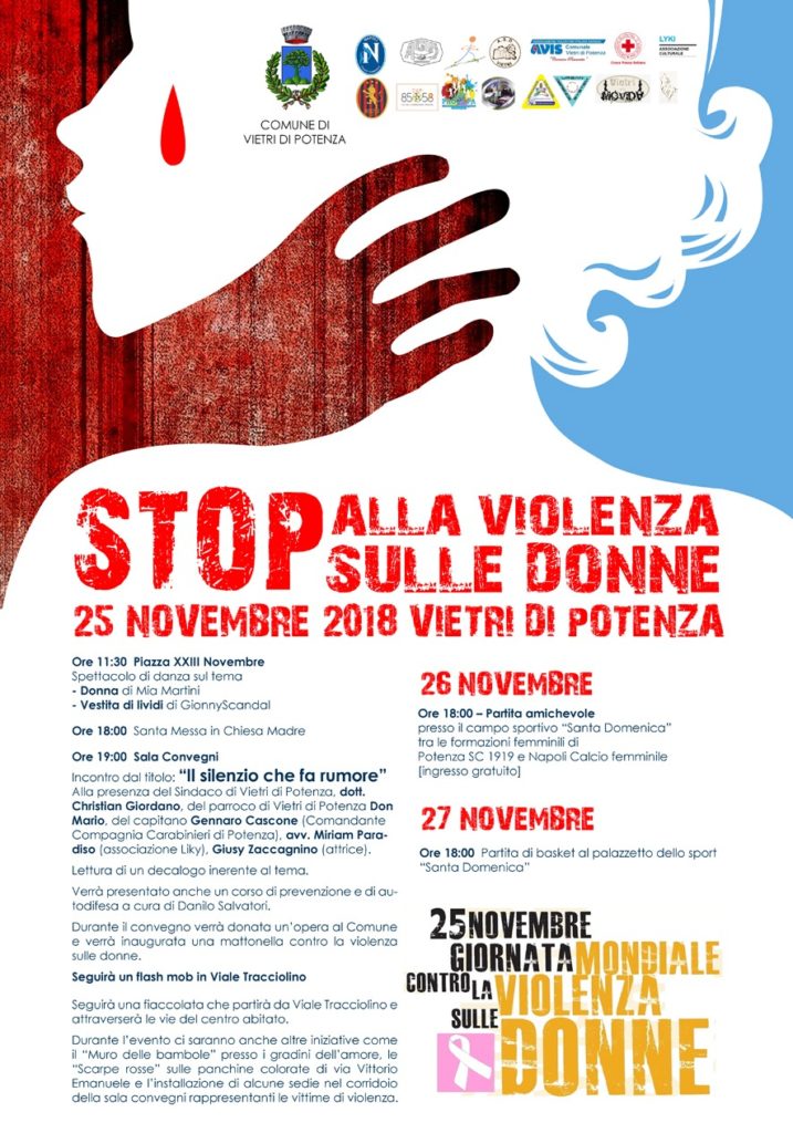 Da domani al 27 novembre a Vietri di Potenza tre giornate contro la violenza sulle donne