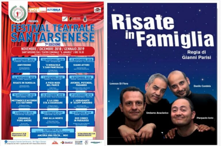 Domani la compagnia “Il Sipario” al “Festival Teatrale Santarsenese” con “Risate in famiglia”