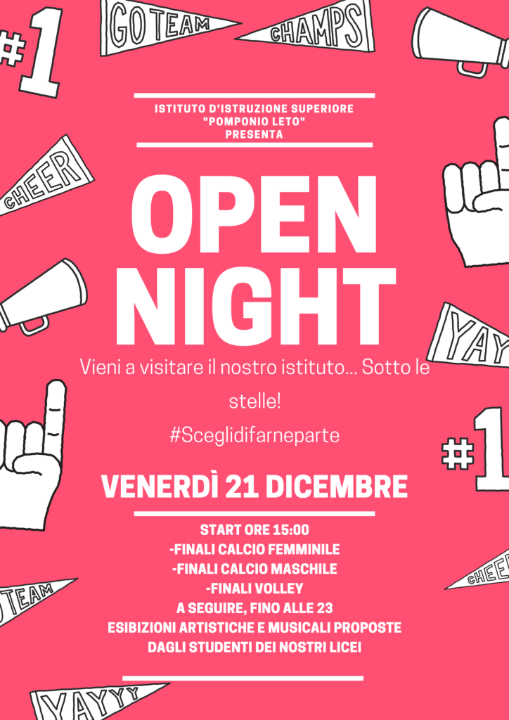 Tutto pronto a Teggiano per l’Open Night di questa sera al Pomponio Leto