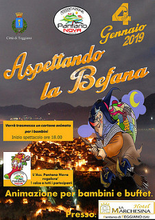 Domani a Teggiano l’evento “Aspettando la Befana” con l’associazione Pantano Nova