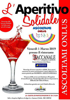 Atena Lucana: domani al Centro Commerciale Diano “L’Aperitivo Solidale” di “Ascoltami Onlus”