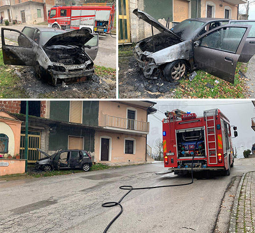 incendio auto teggiano evidenza