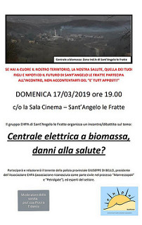 Domani a Sant’Angelo le Fratte l’incontro “Centrale elettrica a biomassa, danni alla salute?”