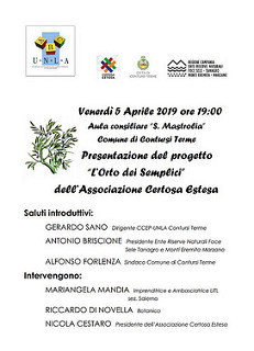 Domani a Contursi Terme presentazione del progetto “L’Orto dei Semplici”