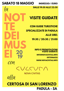 Notte dei Musei. Questa sera alla Certosa di Padula visite guidate organizzate da Nova Civitas