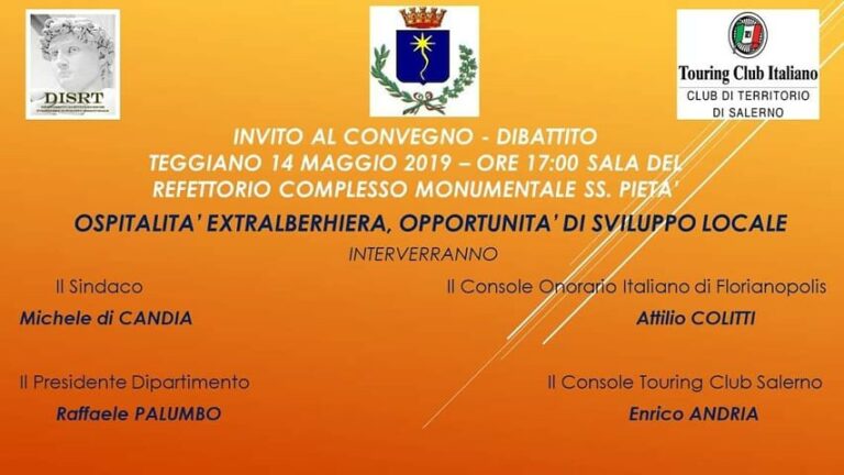 “Ospitalità extralberghiera, opportunità di sviluppo locale”. Se ne discute domani a Teggiano