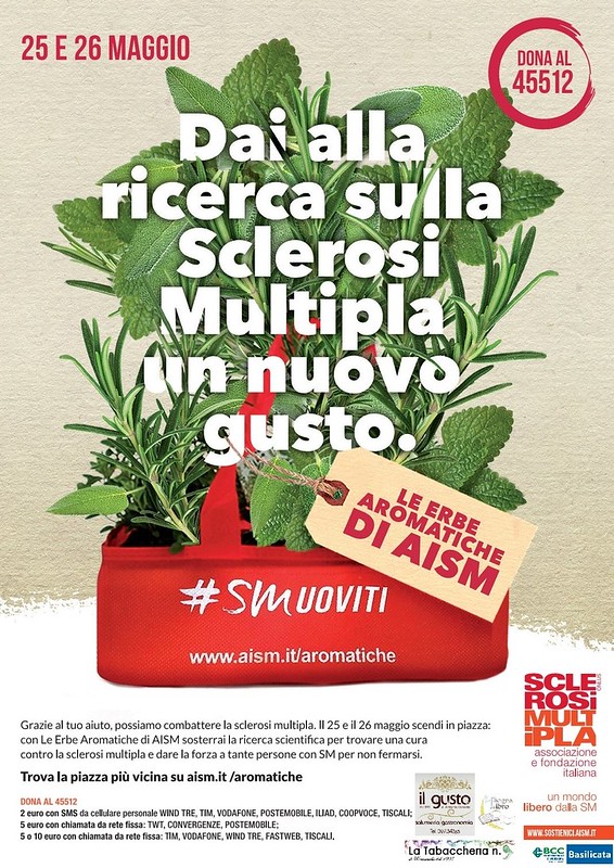 Oggi e domani le Erbe Aromatiche di AISM contro la sclerosi multipla nelle piazze del Salernitano