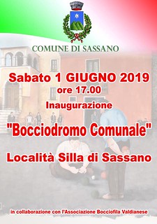 Sassano: domani l’inaugurazione del nuovo Bocciodromo comunale nella frazione Silla